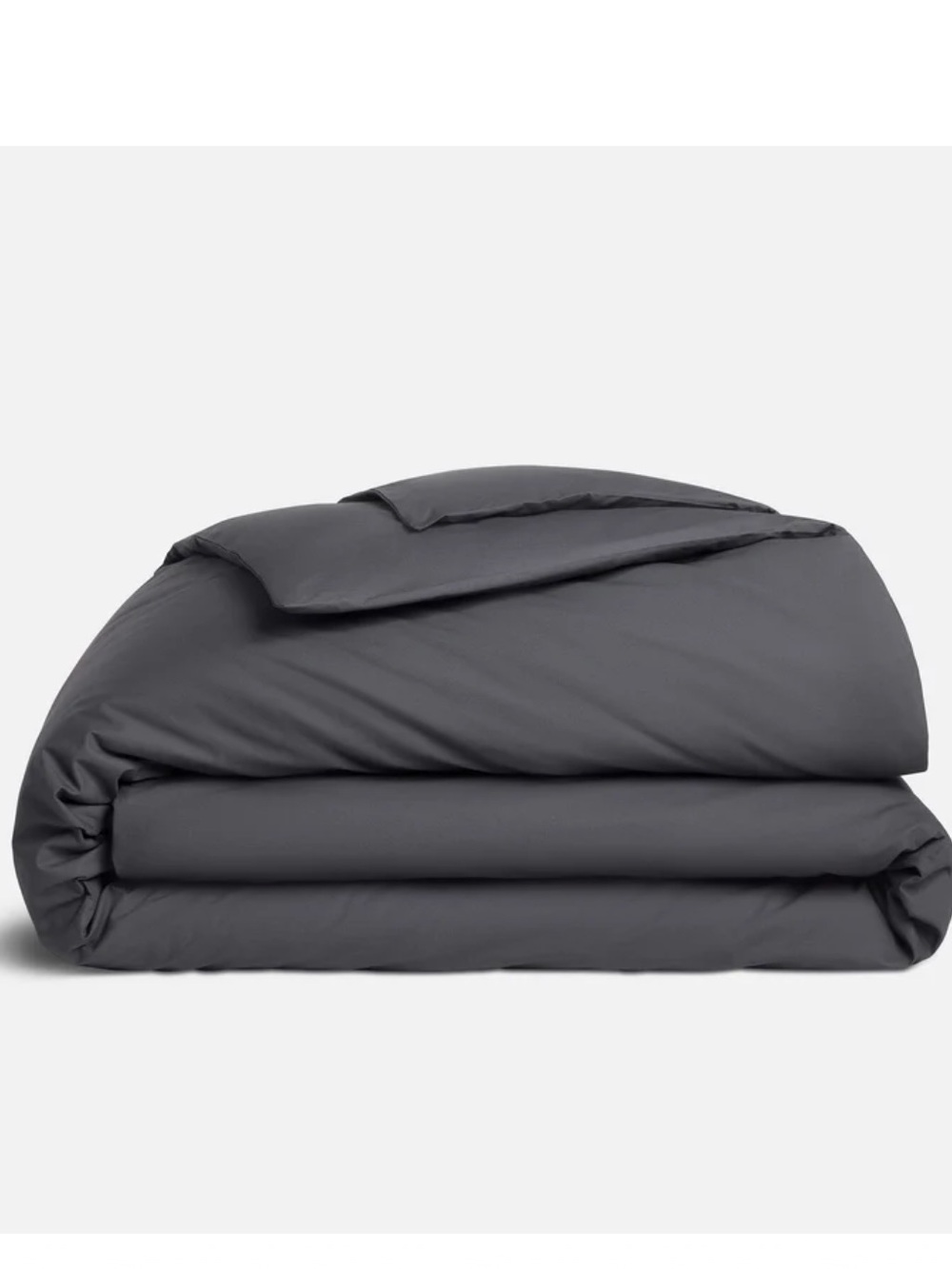 Brooklinen Charcoal Gray Duvet Cover Solid Queen Bedding OEKO-TEX 100% Cotton